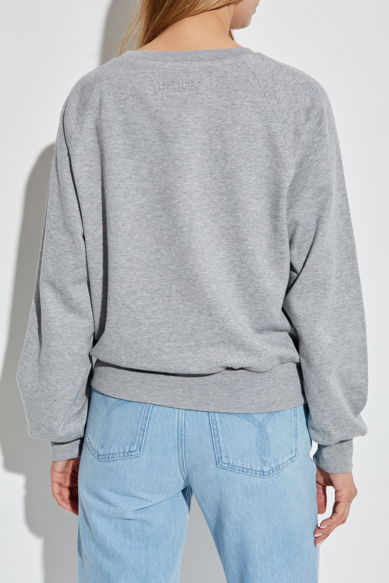 Grey Sweatshirt with decorative safety pins Versace - Vitkac AS